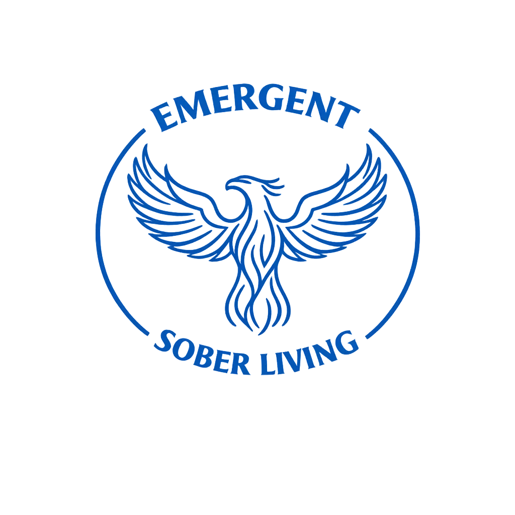 our logo image of a phoenix rising much like in sober living man start their lives over